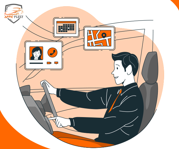 Driver equipped with fleet management tools, demonstrating best practices in fleet management